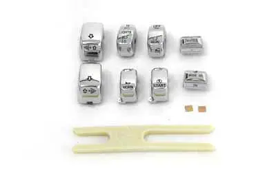 Handlebar Switch Cap Set Chrome - V-Twin Mfg. 1