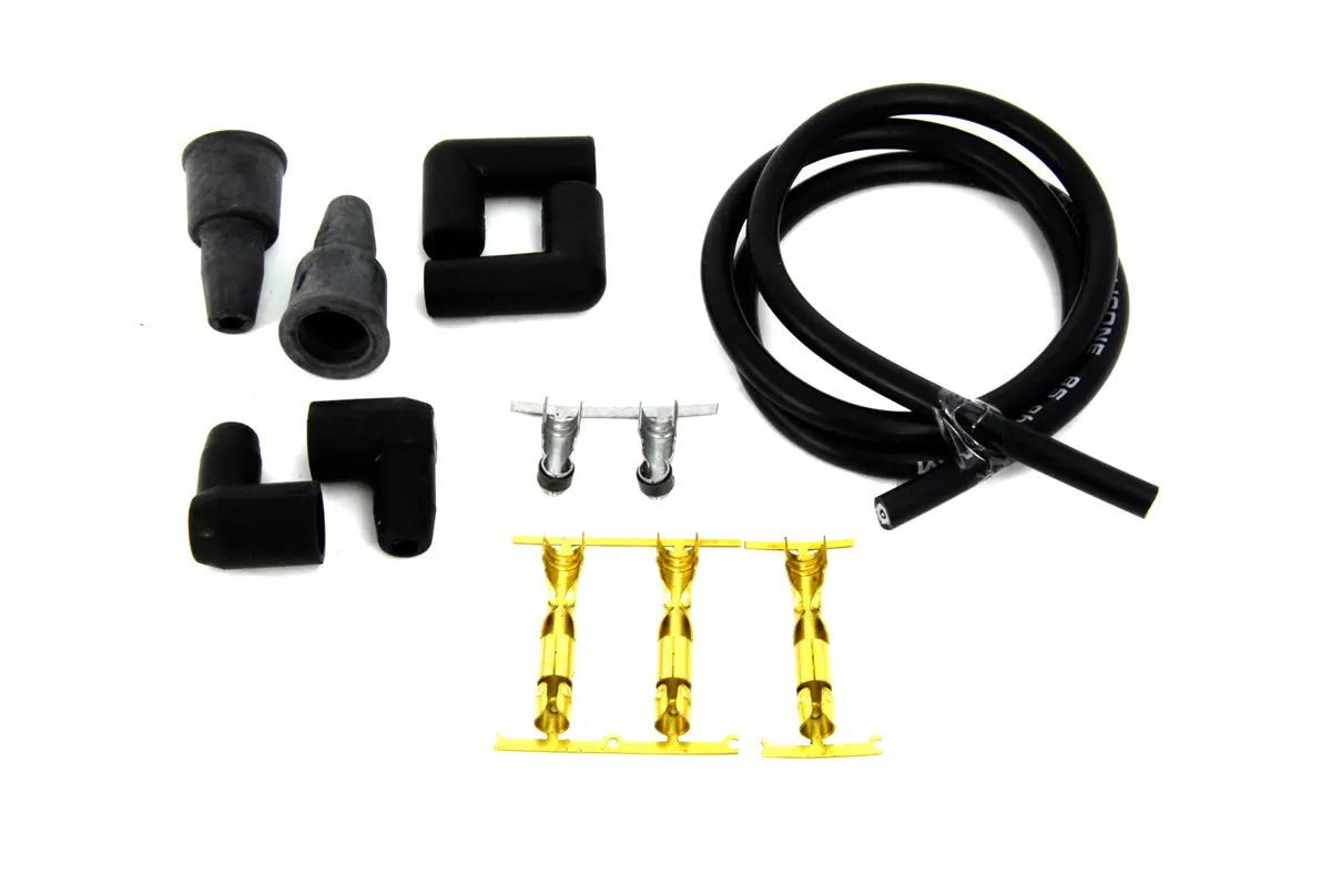 Black 8.5Mm Spark Plug Wire Kit - V-Twin Mfg. 1
