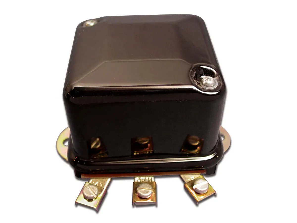 Black 6 Volt Mechanical Regulator - V-Twin Mfg. 1