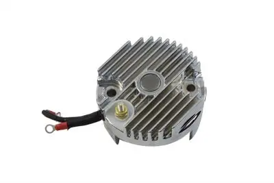 Chrome 12 Volt Regulator End Cover With High Output - V-Twin Mfg. 1