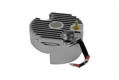 Chrome 12 Volt Regulator End Cover With Low Output - V-Twin Mfg. 1