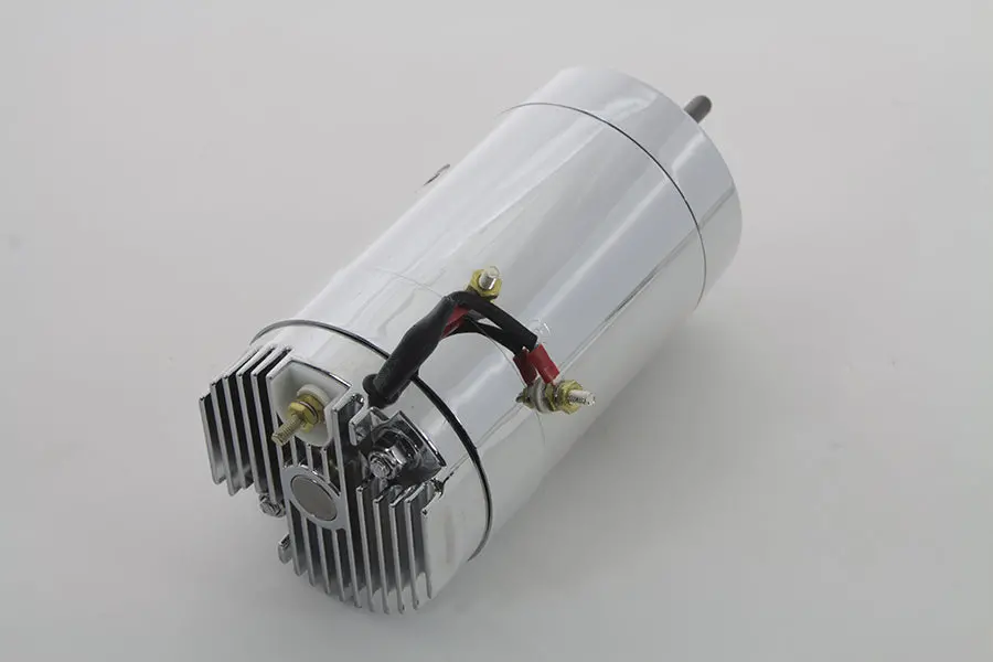 Chrome 12 Volt 2-Brush Generator With Low Output - V-Twin Mfg. 1
