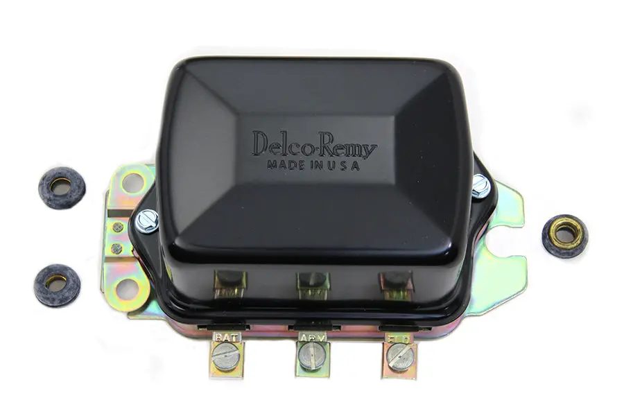 Delco Remy Type Black 12 Volt Mechanical Regulator - V-Twin Mfg. 1