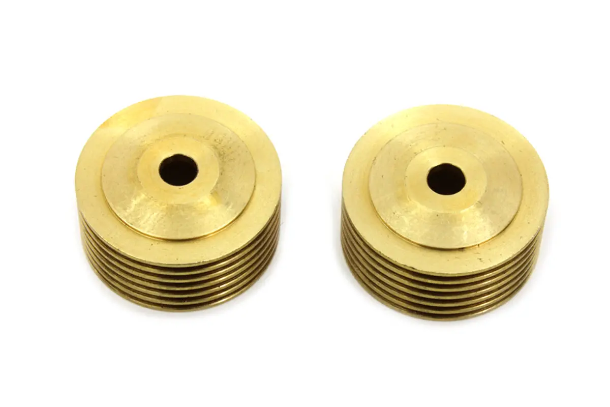 Brass Spark Plug Cool Fin Set - V-Twin Mfg. 1