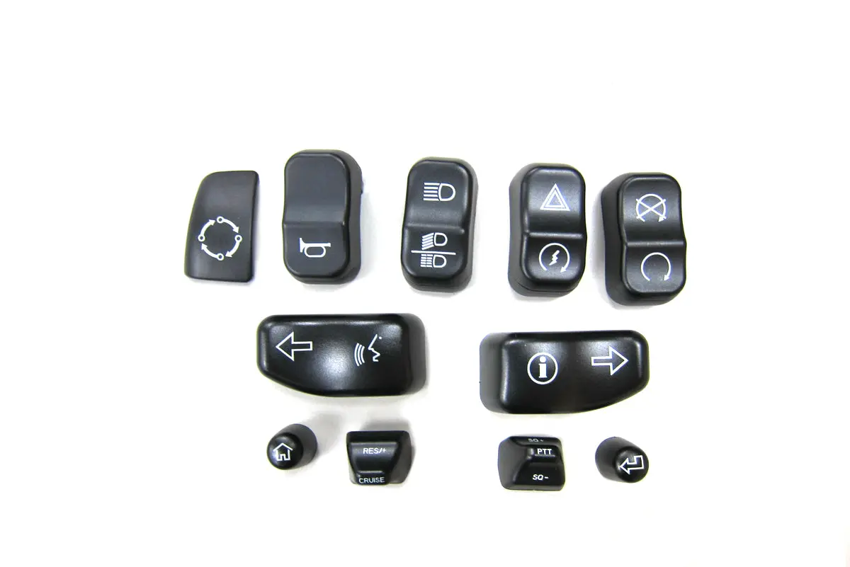 Handlebar Switch Cap Set Black - V-Twin Mfg. 1