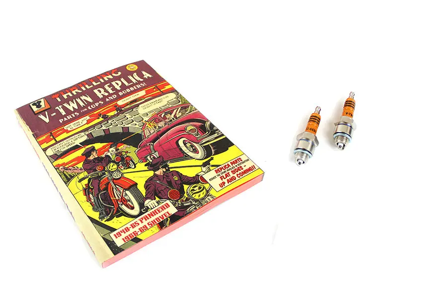 Panhead Spark Plug Set And Book Kit - V-Twin Mfg. 1