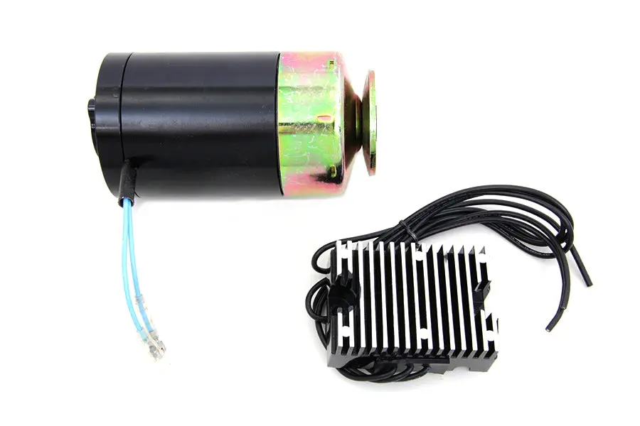 12 Volt Indian Alternator Black - V-Twin Mfg. 1