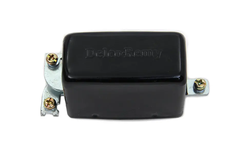 Black Replica 3-Brush Delco Remy Relay - V-Twin Mfg. 1