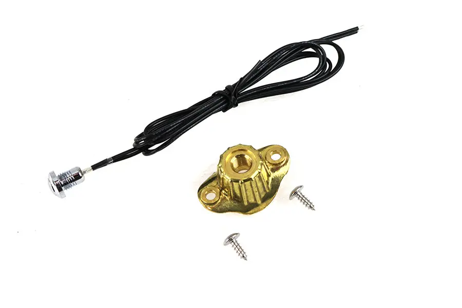 Old School Single Switch Kit Brass Finish - V-Twin Mfg. 1