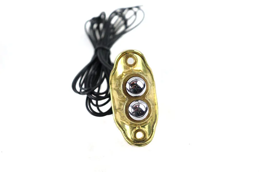 Old School Dual Switch Kit Brass Finish - V-Twin Mfg. 1