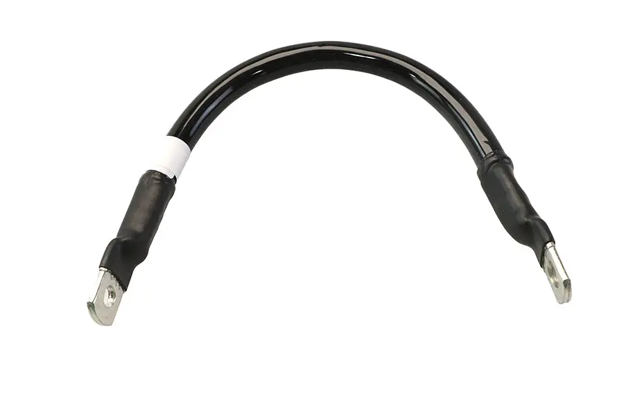 Black 10 Inch Flexible Battery Cable - V-Twin Mfg. 1
