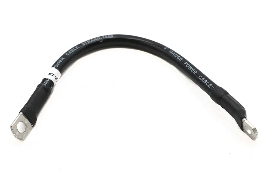 Black 19 Inch Flexible Battery Cable - V-Twin Mfg. 1