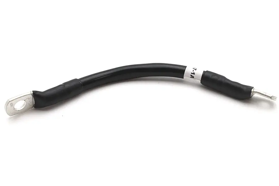 Black 7 Inch Flexible Battery Cable - V-Twin Mfg. 1