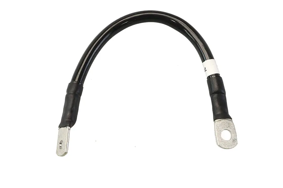 Black 11 Inch Flexible Battery Cable - V-Twin Mfg. 1