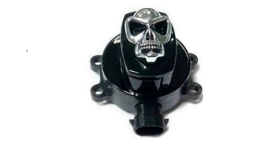 Black Ignition Switch With Chrome Skull - V-Twin Mfg. 1