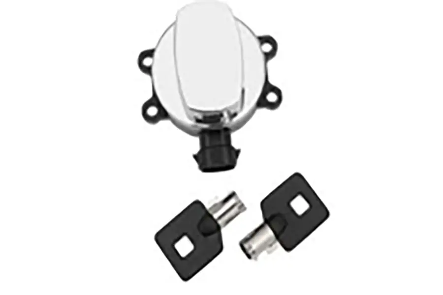 Side Hinge Ignition Switch Chrome - V-Twin Mfg. 1