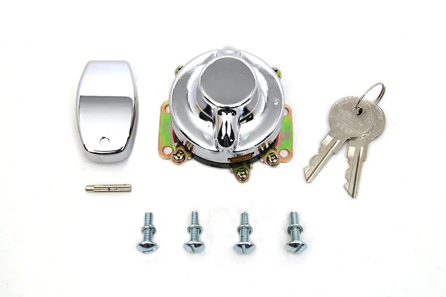 Fat Bob Ignition Switch With 6 Terminals Chrome - V-Twin Mfg. 1