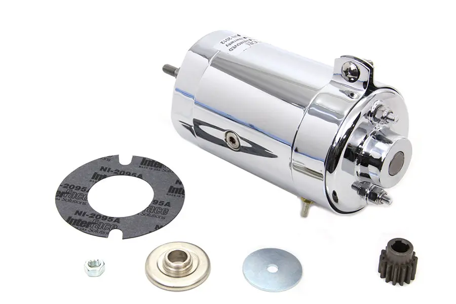 Chrome 12 Volt 2-Brush Generator - V-Twin Mfg. 1