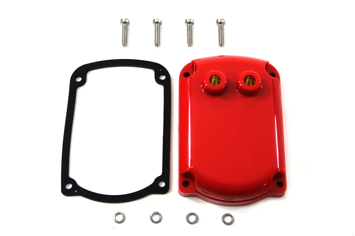 Red Magneto Top Cover - V-Twin Mfg. 1