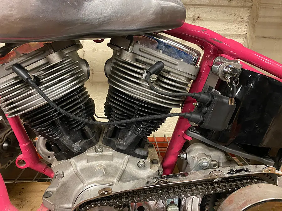 Big Twin Coil Mount With Switch Bracket Raw - V-Twin Mfg. 1