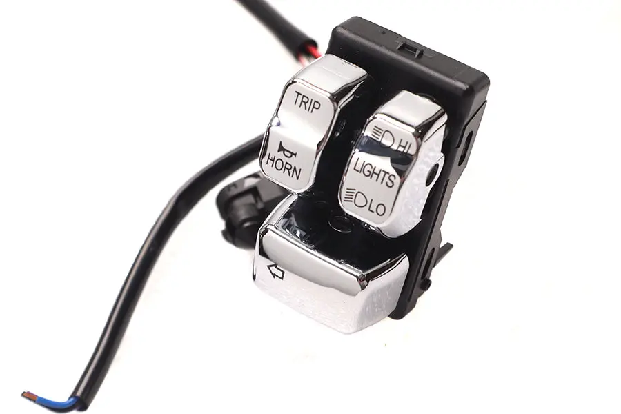 Left Side Handlebar Control Module Chrome - V-Twin Mfg. 1