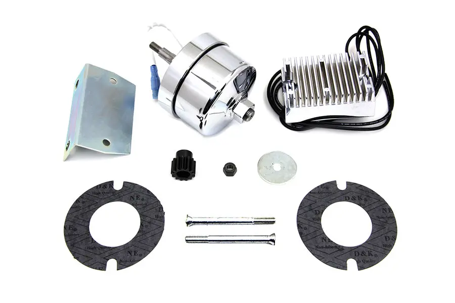 Chrome 12 Volt Alternator Generator Conversion Kit - V-Twin Mfg. 1