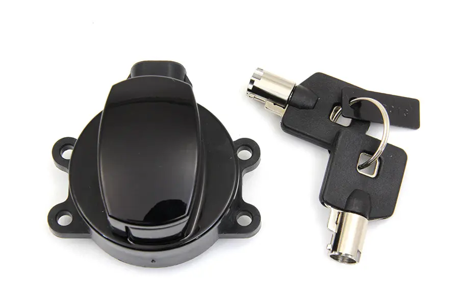 Ignition Key Switch Gloss Black - V-Twin Mfg. 1