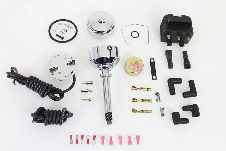 V-Fire Single Fire Electronic Ignition Distributor With Coil - V-Twin Mfg. 1