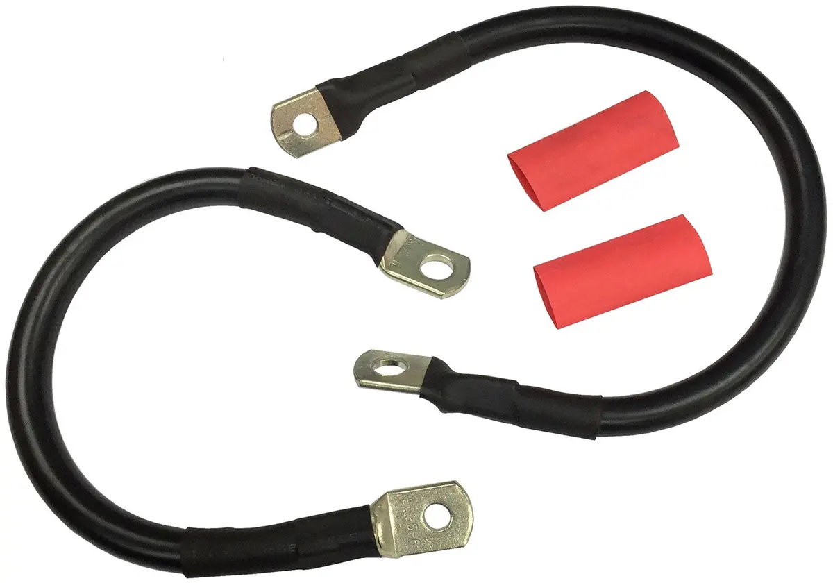Battery Cable Set Black - V-Twin Mfg. 1