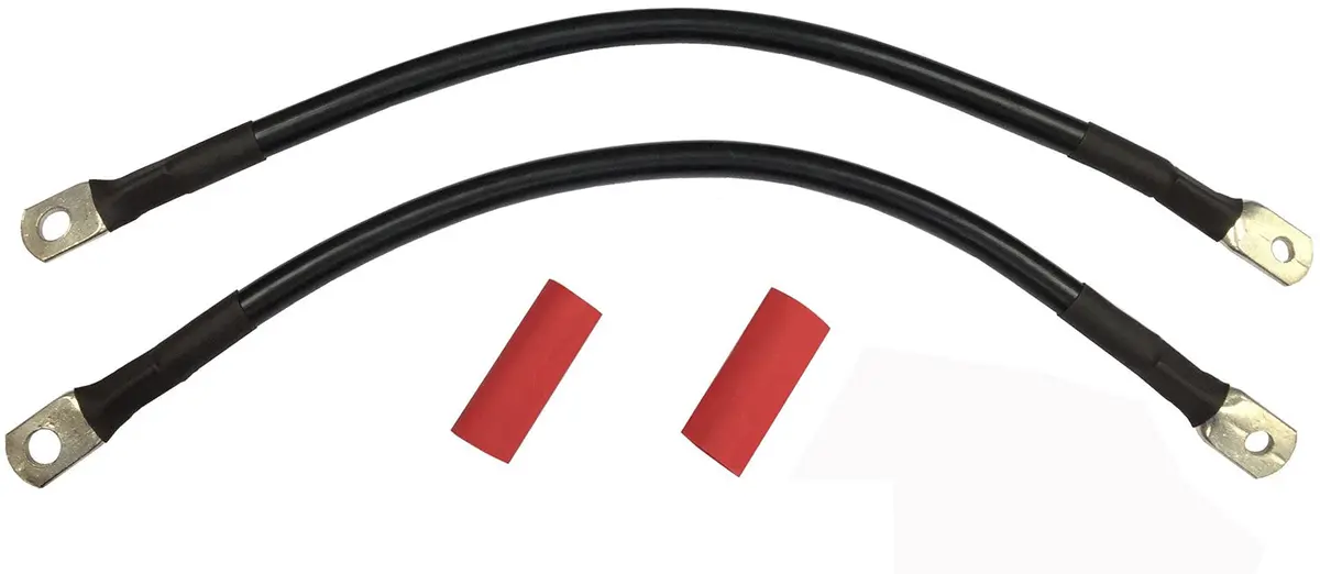 Battery Cable Set Black - V-Twin Mfg. 1
