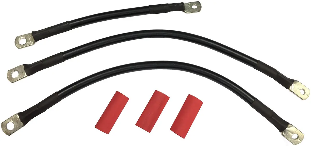 Battery Cable Set Black - V-Twin Mfg. 1