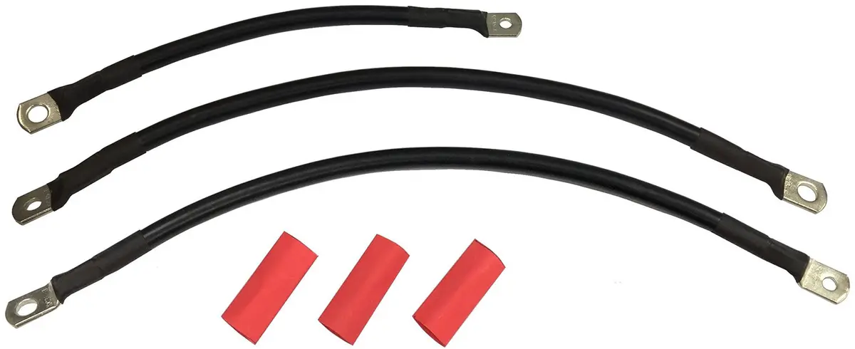 Battery Cable Set Black - V-Twin Mfg. 1