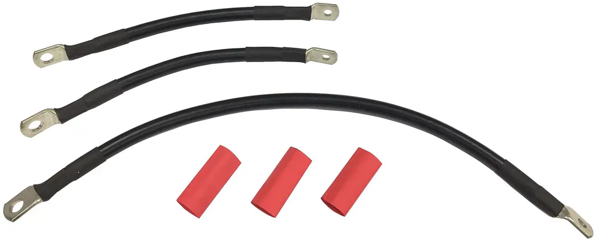 Battery Cable Set Black - V-Twin Mfg. 1