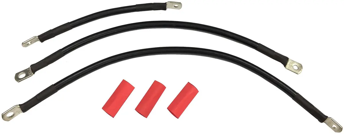 Battery Cable Set Black - V-Twin Mfg. 1