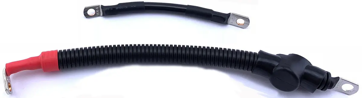 Battery Cable Set Black - V-Twin Mfg. 1