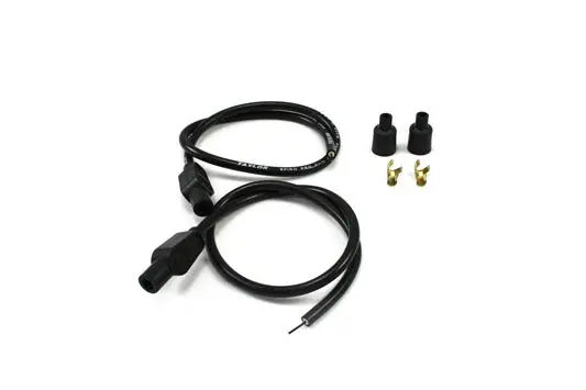 Universal Pro Black 8Mm 180° Spark Plug Kit - V-Twin Mfg. 1