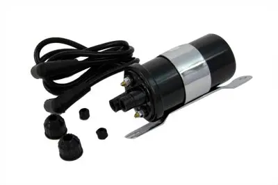 Black Round 6 Volt Ignition Coil - V-Twin Mfg. 1