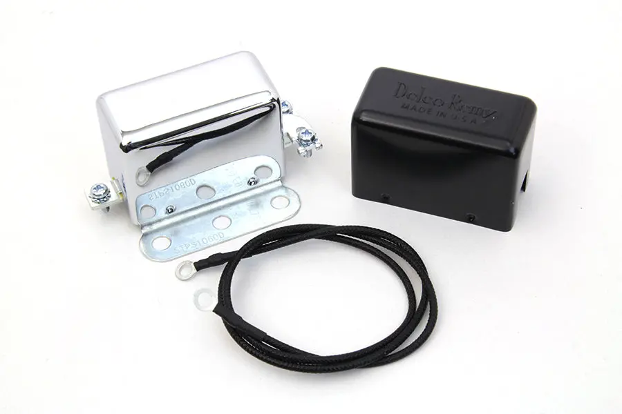 Chrome 12 Volt Regulator Relay - V-Twin Mfg. 1