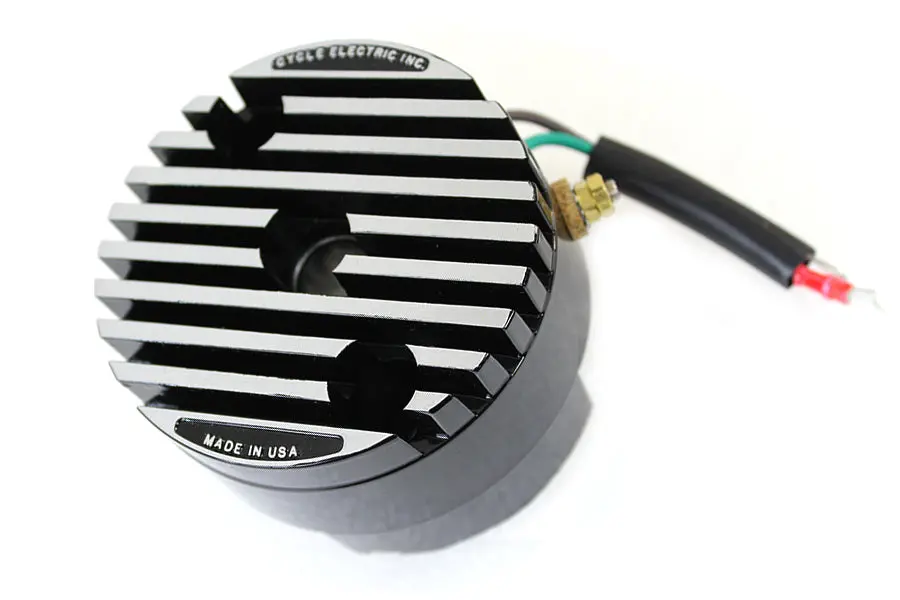 Black 12 Volt Regulator End Cover - V-Twin Mfg. 1