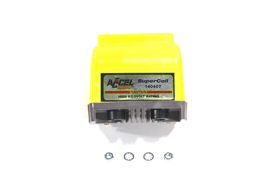 Accel Yellow Dual Fire H.V. Super Coil - V-Twin Mfg. 1