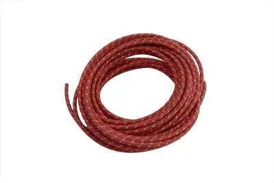 Red 25' Cloth Covered Wire - V-Twin Mfg. 1