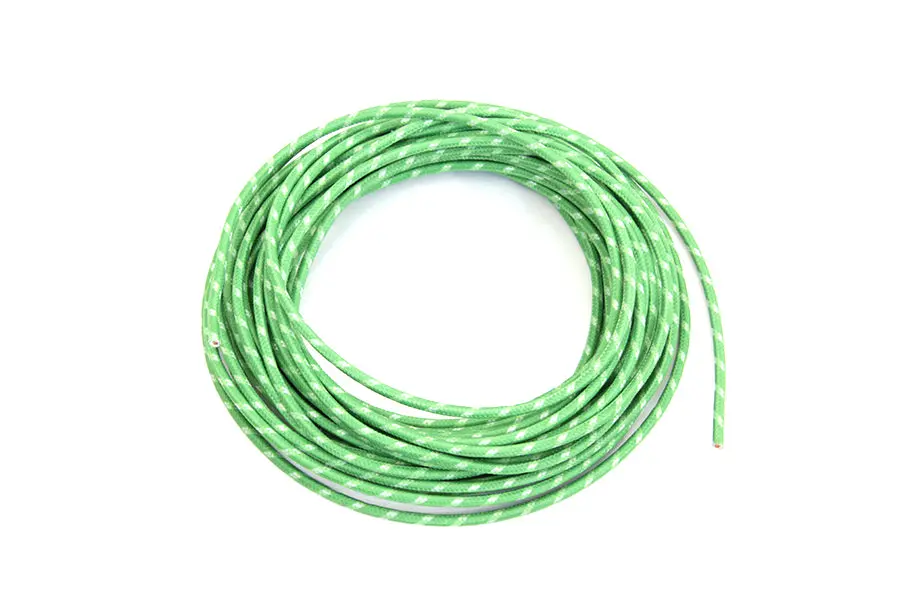 Green 25' Cloth Covered Wire - V-Twin Mfg. 1