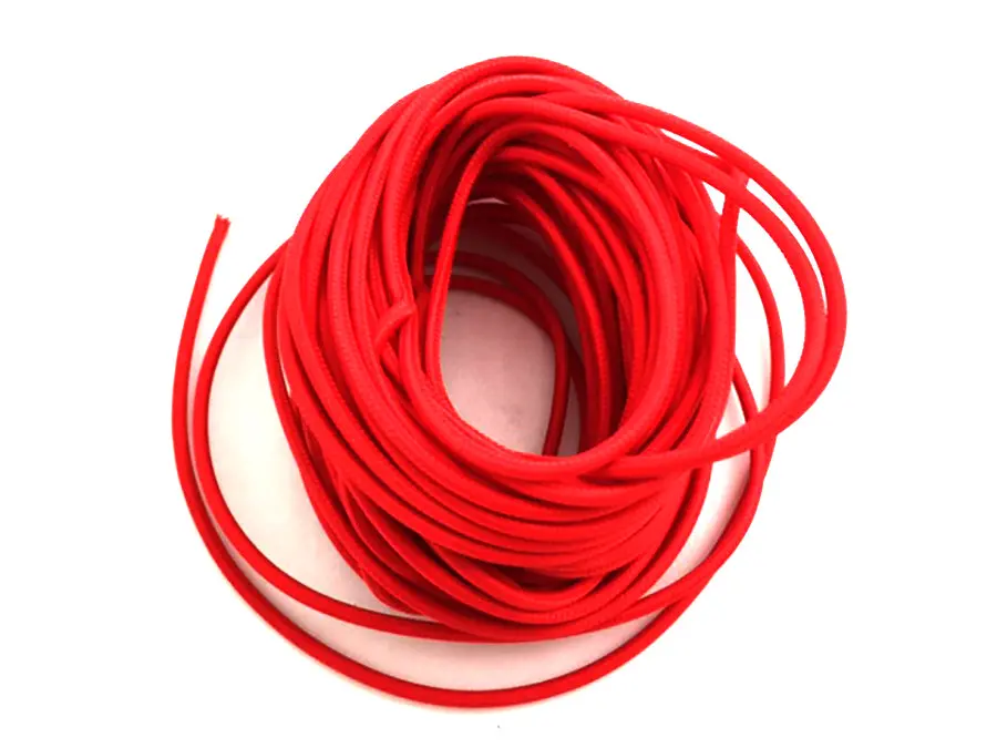 Pure Red 25' Braided Wire - V-Twin Mfg. 1