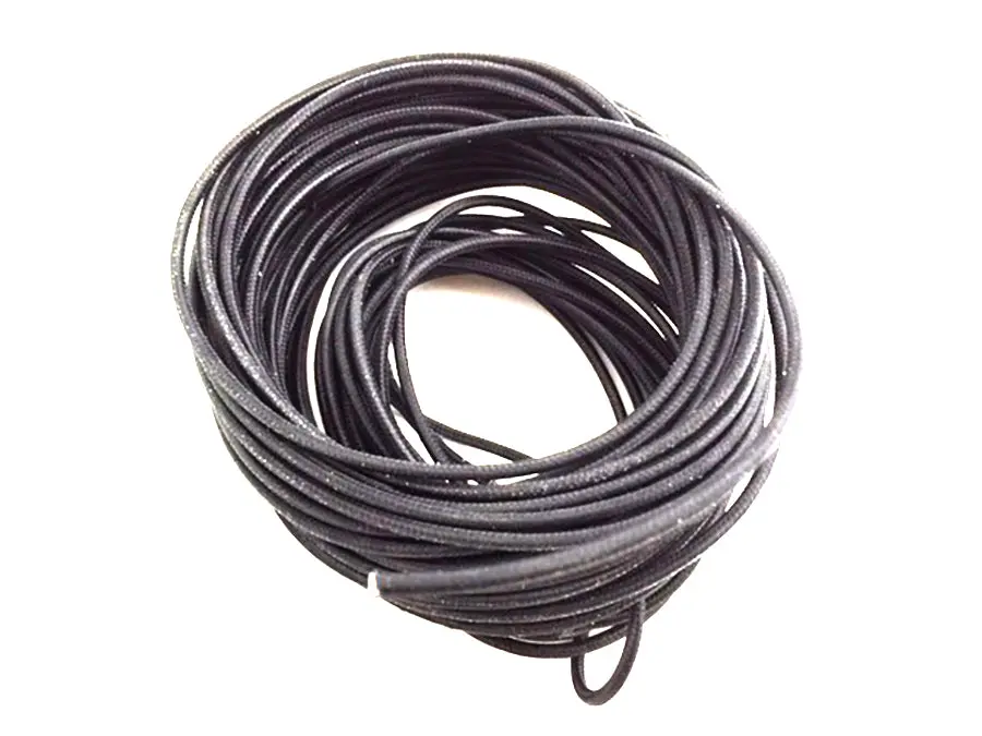 Pure Black 25' Braided Wire - V-Twin Mfg. 1