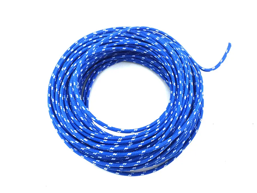 Blue With White Dot 25' Braided Wire - V-Twin Mfg. 1