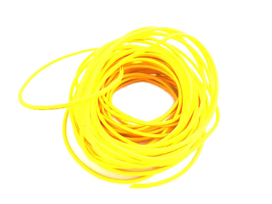 Pure Yellow 25' Braided Wire - V-Twin Mfg. 1