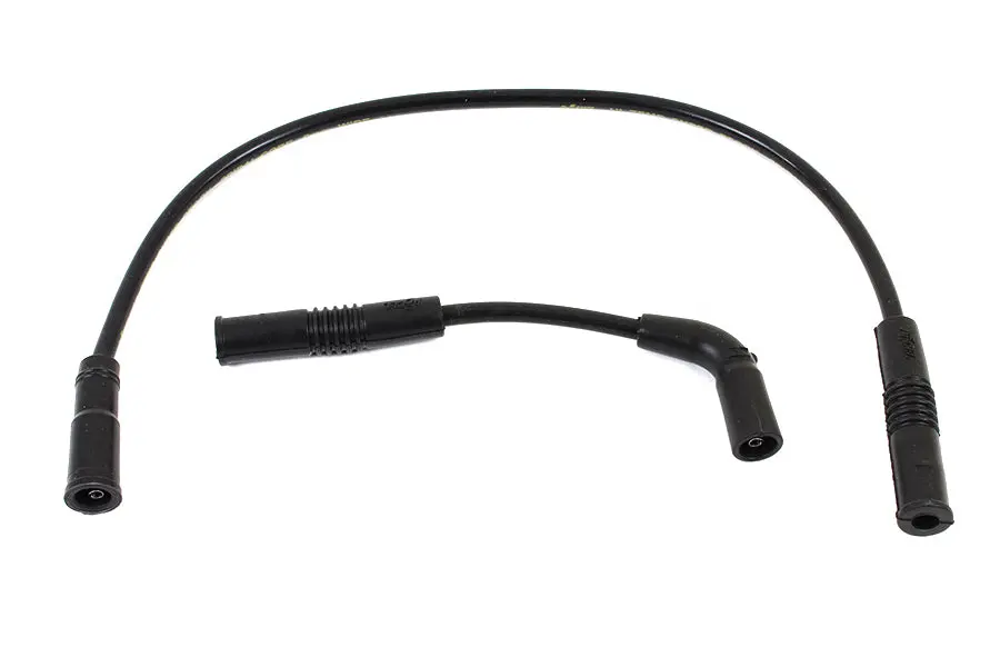 Accel 8Mm S/S Spiral Core Ignition Wire Set Black - V-Twin Mfg. 1