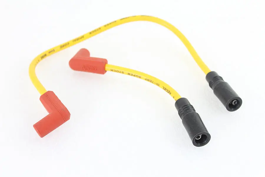 Accel 8Mm S/S Spiral Core Ignition Wire Set Yellow - V-Twin Mfg. 1