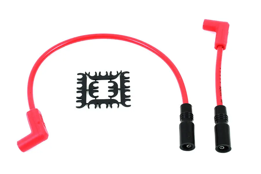 Accel 8Mm S/S Spiral Core Ignition Wire Set Red - V-Twin Mfg. 1