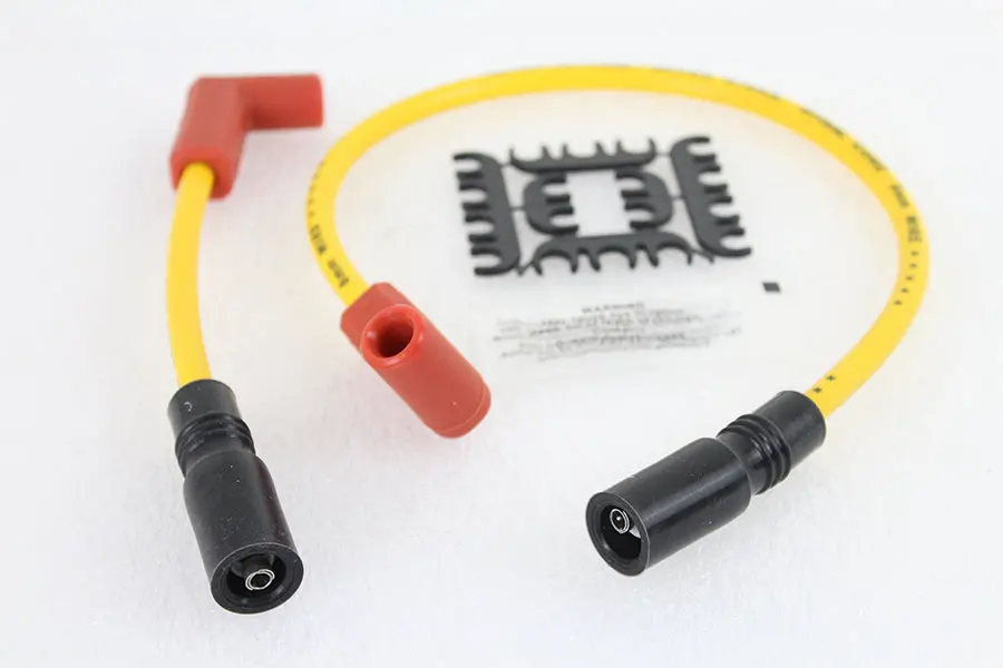 Accel 8Mm S/S Spiral Core Ignition Wire Set Yellow - V-Twin Mfg. 1
